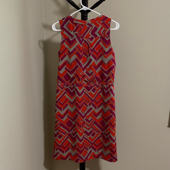 Banana Republic Red and Purple Patterned Dress - Picture 3 of 4